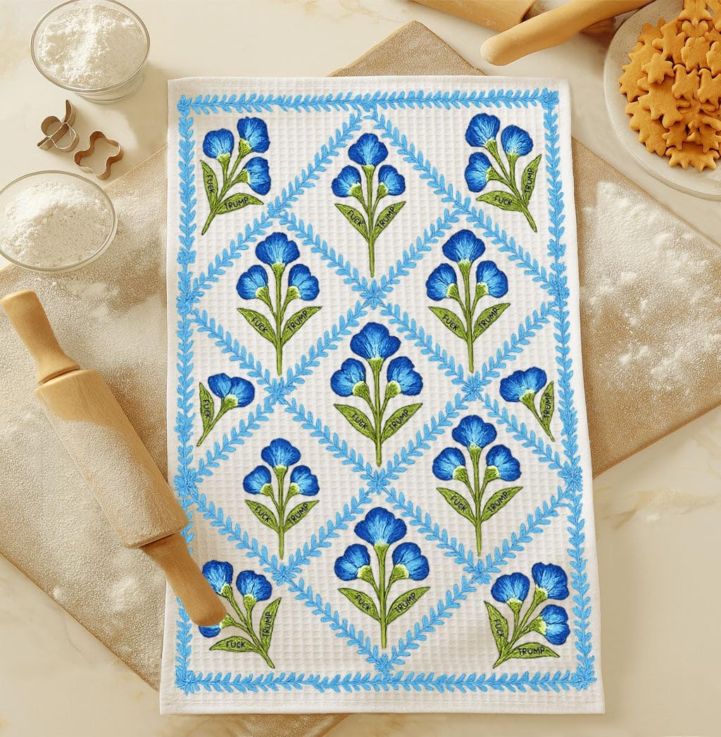 Toalla de cocina divertida de amapola FCK Tru