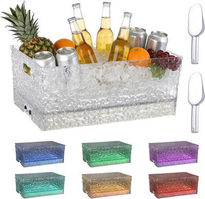 Cubos hielo LED 15L con luz grande para fiestas y bar