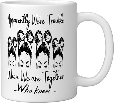 Taza de cerámica blanca Apparentemente somos problemas cuando estamos juntos