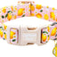 Collar perro primavera verano diseño flor limón ajustable L