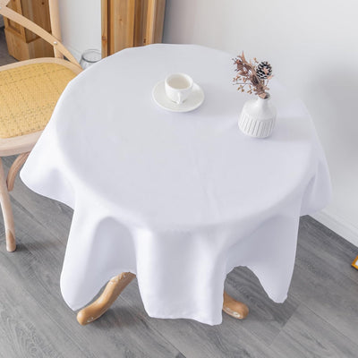 Mantel cuadrado blanco 36 x 36 pulgadas de poliéster lavable reutilizable