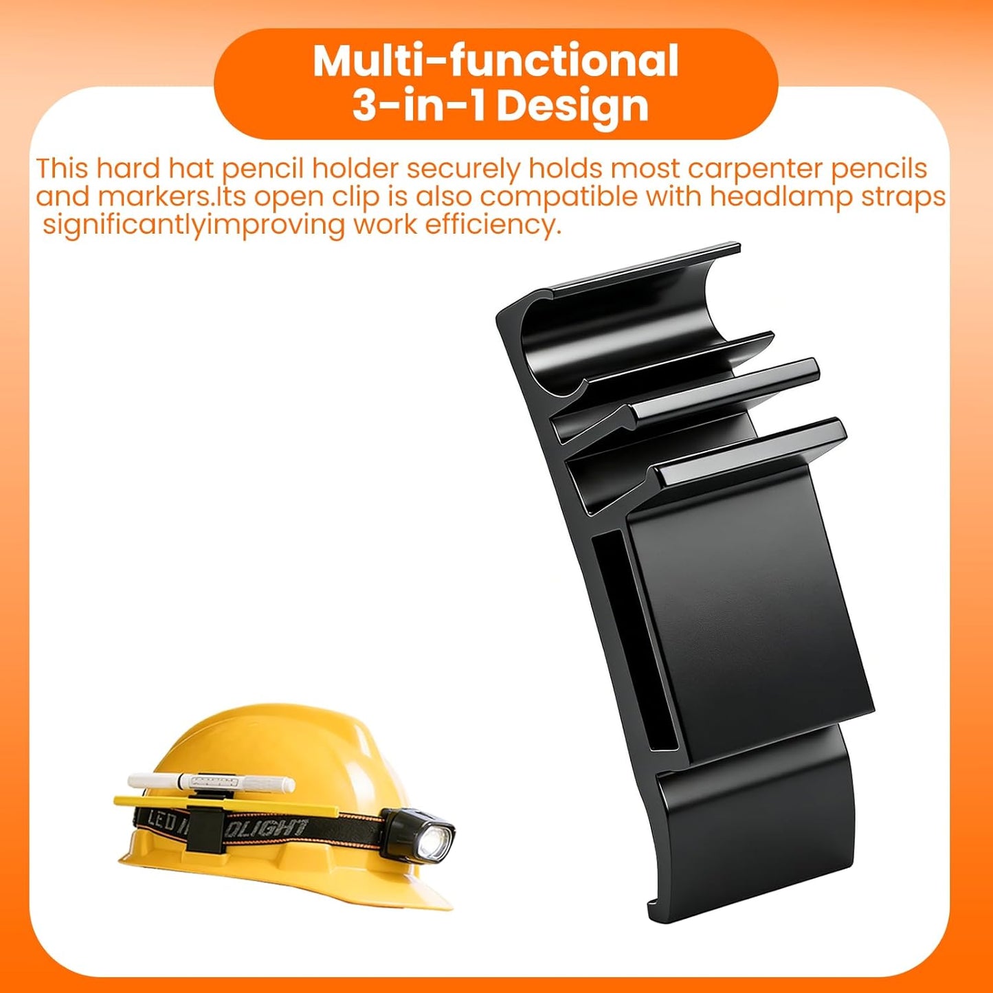 4 Soportes Lápices Casco Duro Universal 3en1