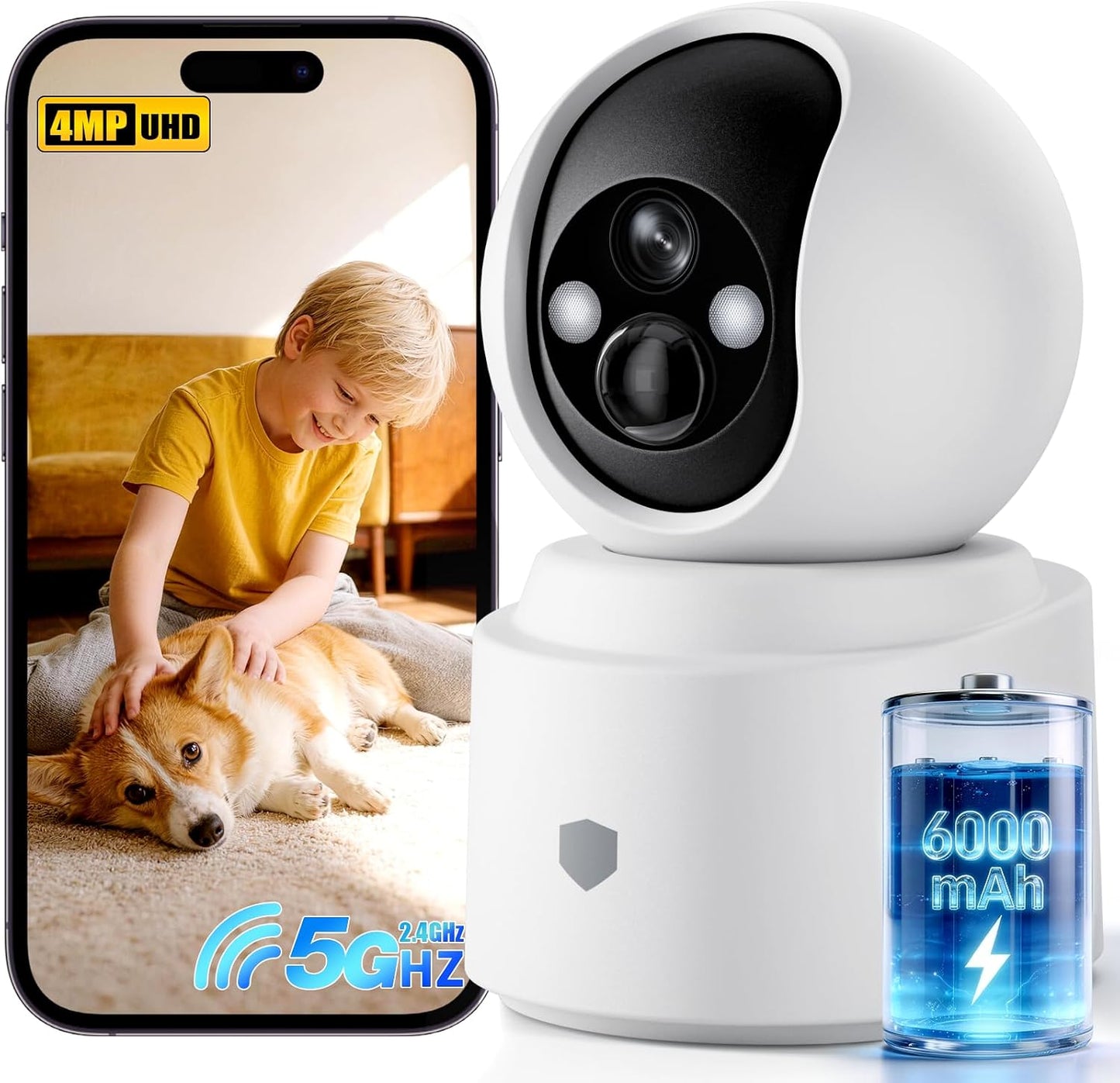 Cámara WiFi 4MP interior con detección de movimiento