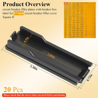 5 Pzas Placa Llenado Disyuntor Compatible Panel Eaton Cutler
