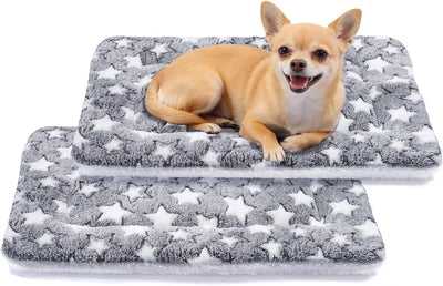 Cama perro estrellas reversible 21x12pulg set 2 gris