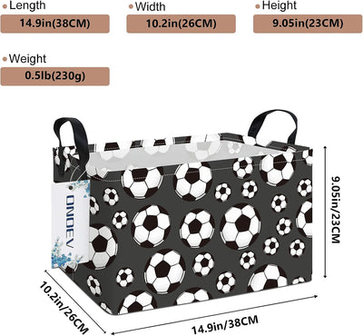 Cesta fútbol rectangular para niños organizadora juguetes