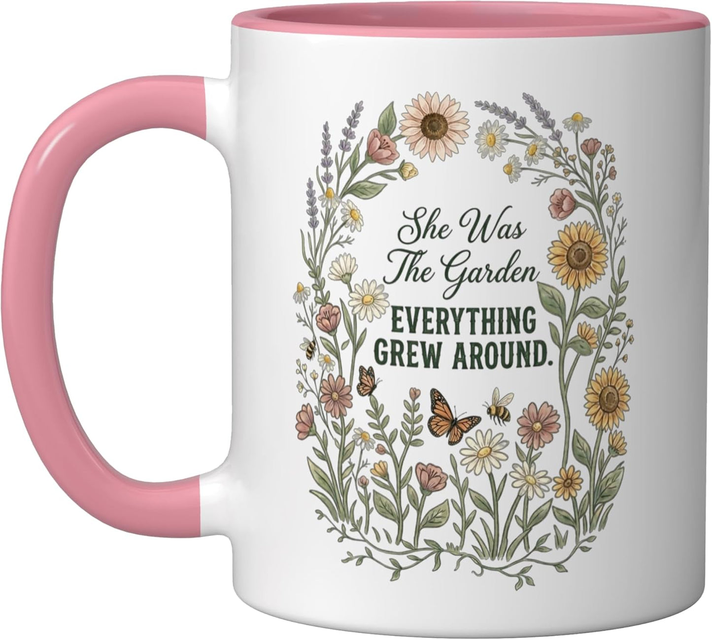 Taza Cerámica Memoria Madre Rosa/Blanca