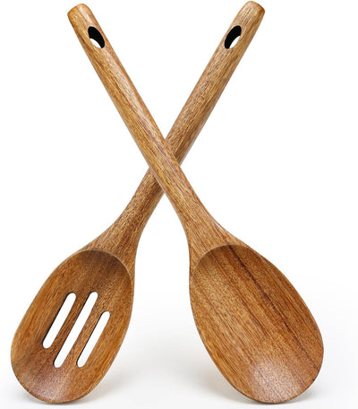 Juego cucharas acacia no tóxicas para cocinar y revolver