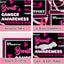 Fondo cinta rosa octubre cáncer mama 71x43pulg 19.7ft