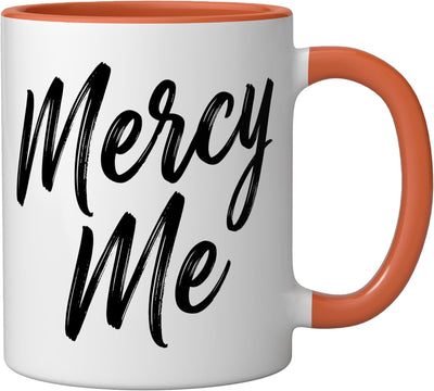 Taza Cerámica Escritura Exclamación Naranja/Blanco