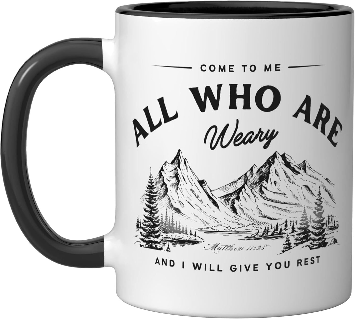 Taza cerámica para descansar negro/blanco