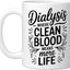 Taza Cerámica para Diálisis con Sangre Limpia