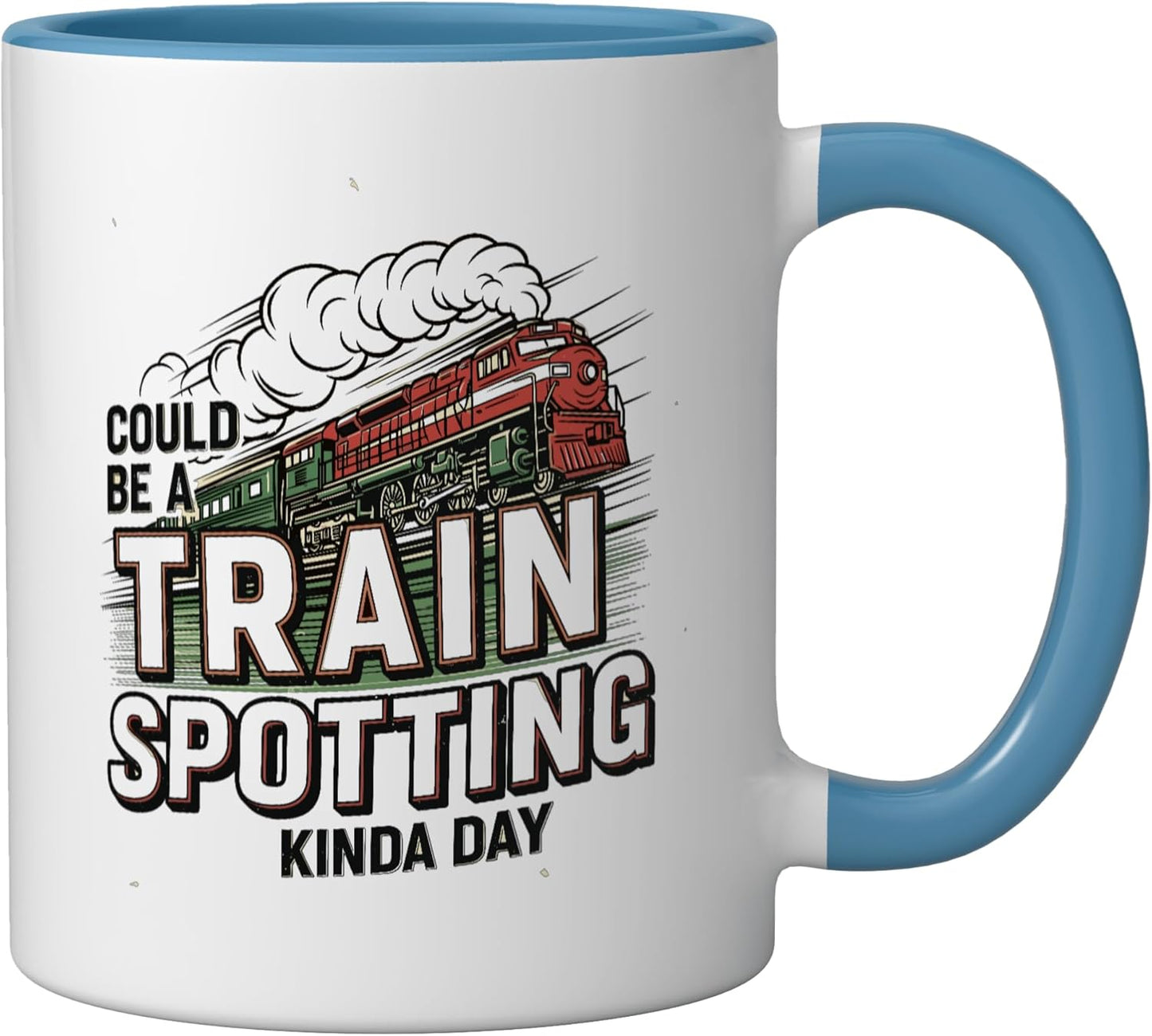 Taza Cerámica Locomotora Blue/White