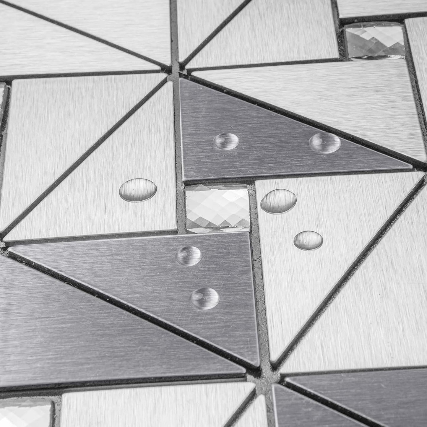 Azulejos autoadhesivos metal y vidrio para salpicaduras cocina baño