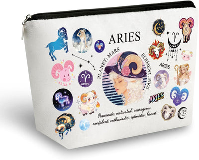 Bolsa maquillaje zodiaco Aries mujer cumpleaños abril