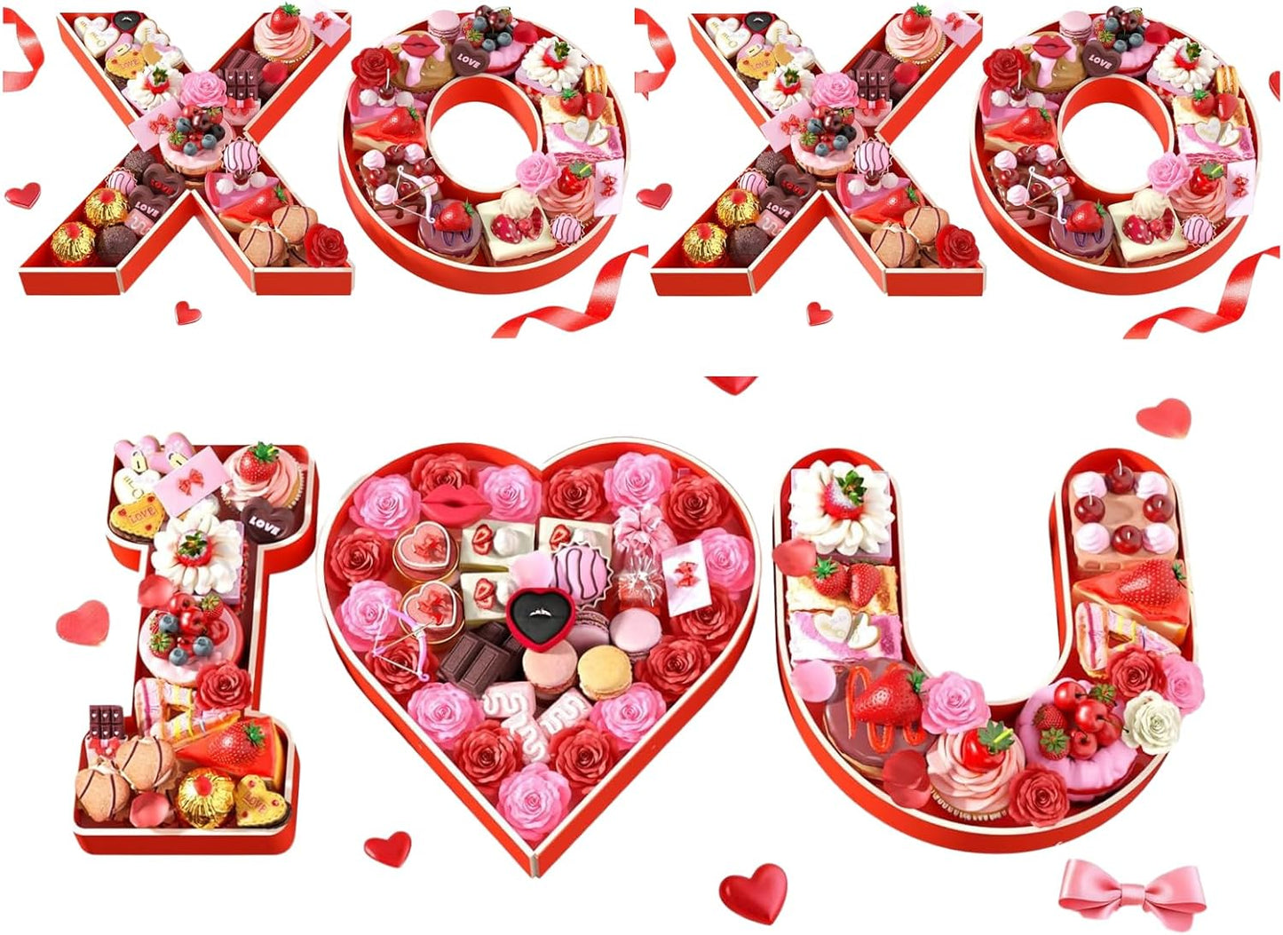 Cartón rojo corazón San Valentín 13.78pulg rellenable