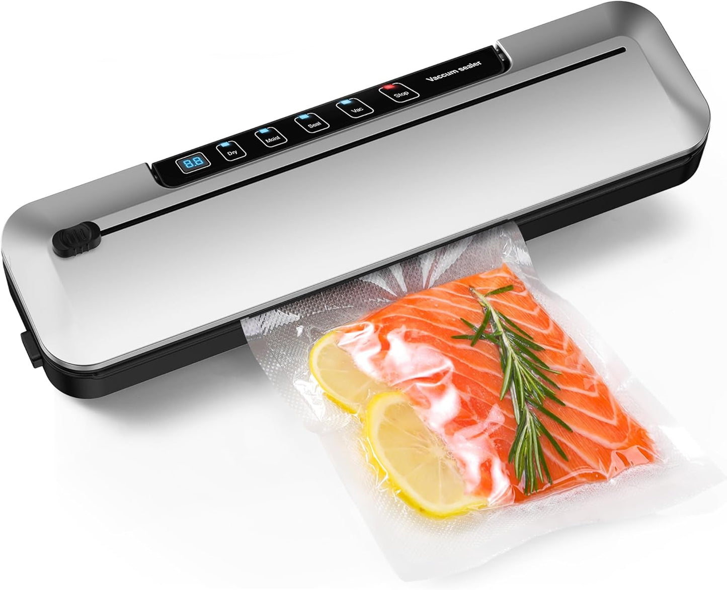 Sellador vacío sous vide 6en1 con cuchilla extensible gris