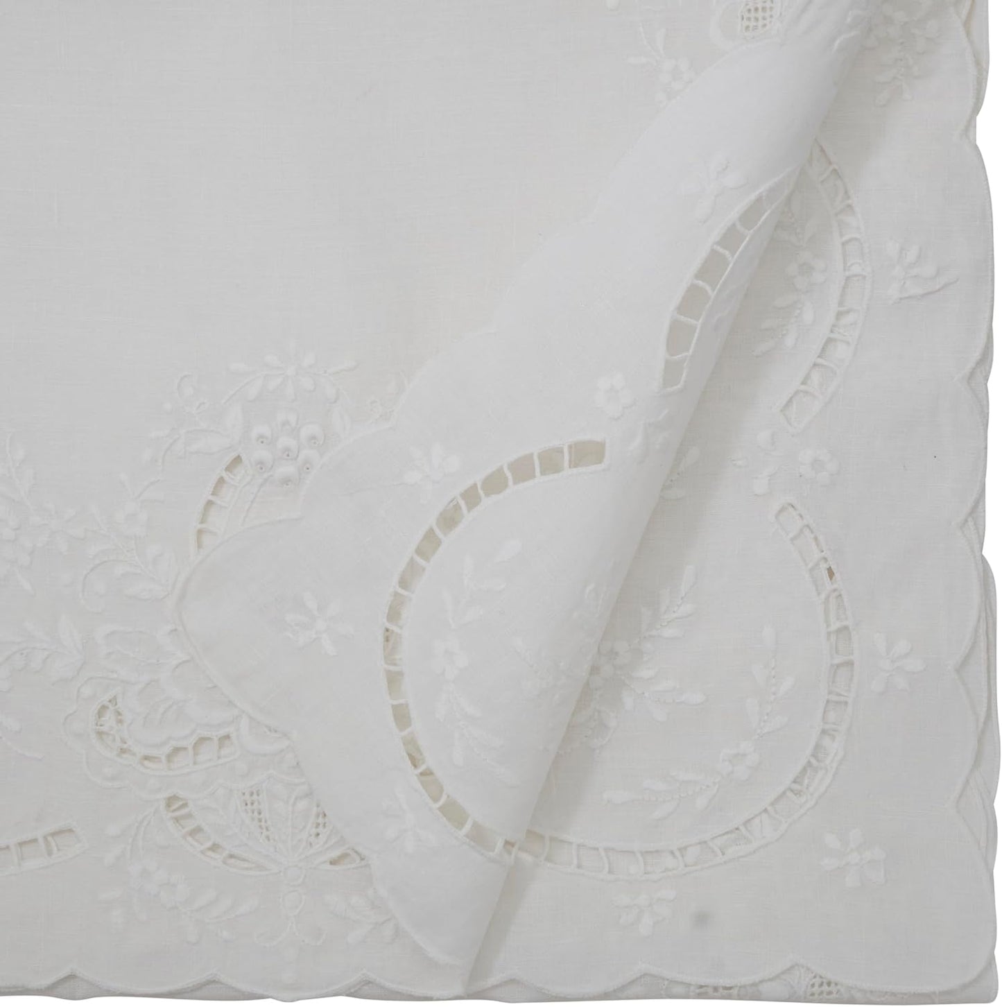 Camino Mesa Lino Bordado Decorativo 16x90pulg