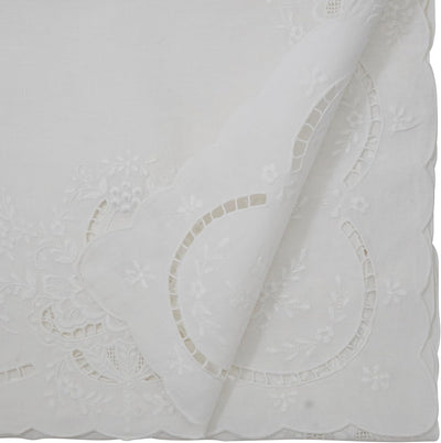 Camino Mesa Lino Bordado Decorativo 16x90pulg
