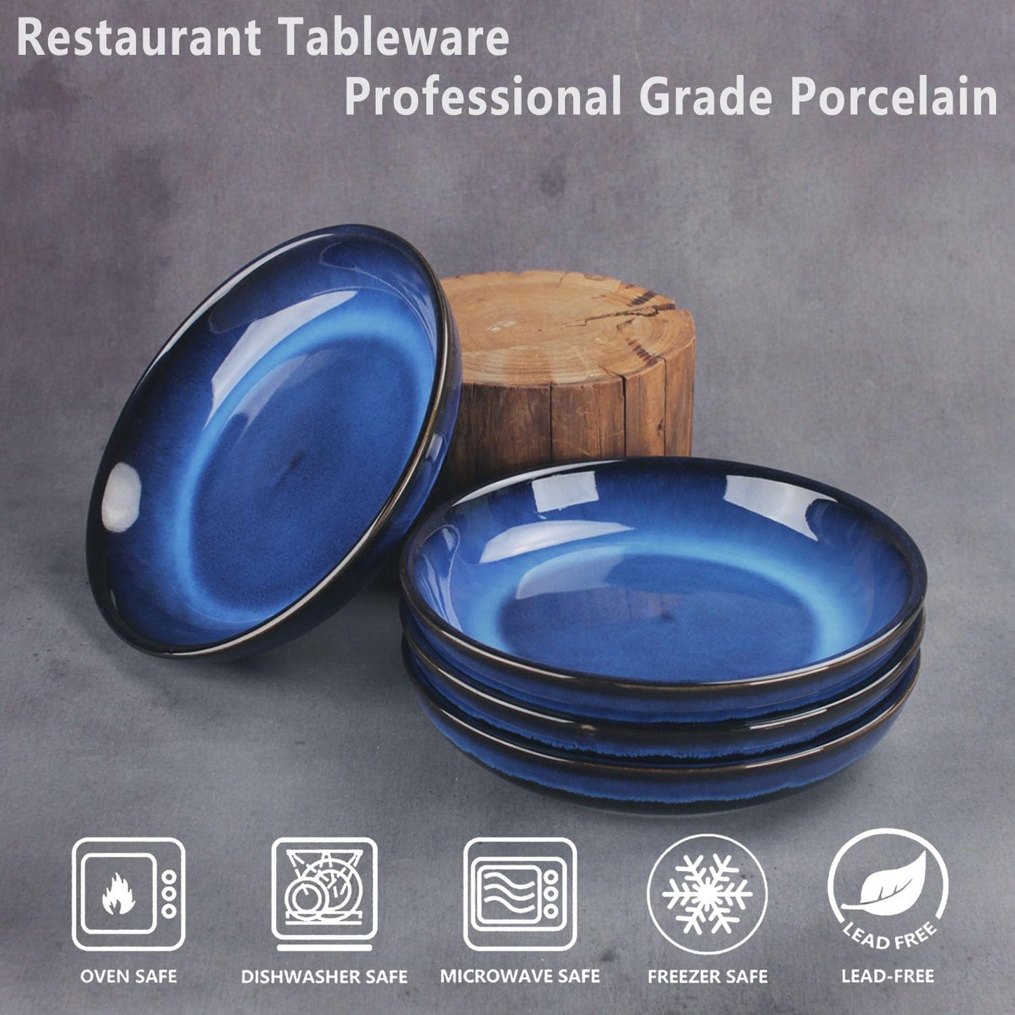 Juego de cuencos de pasta cerámica 14 oz para ensalada y postre
