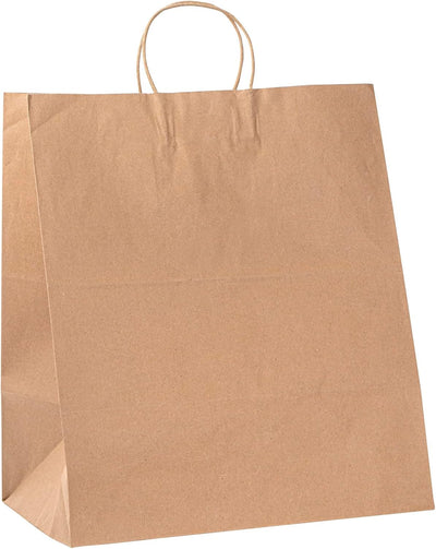 Bolsas kraft rectangulares con asas 200 pzas para catering