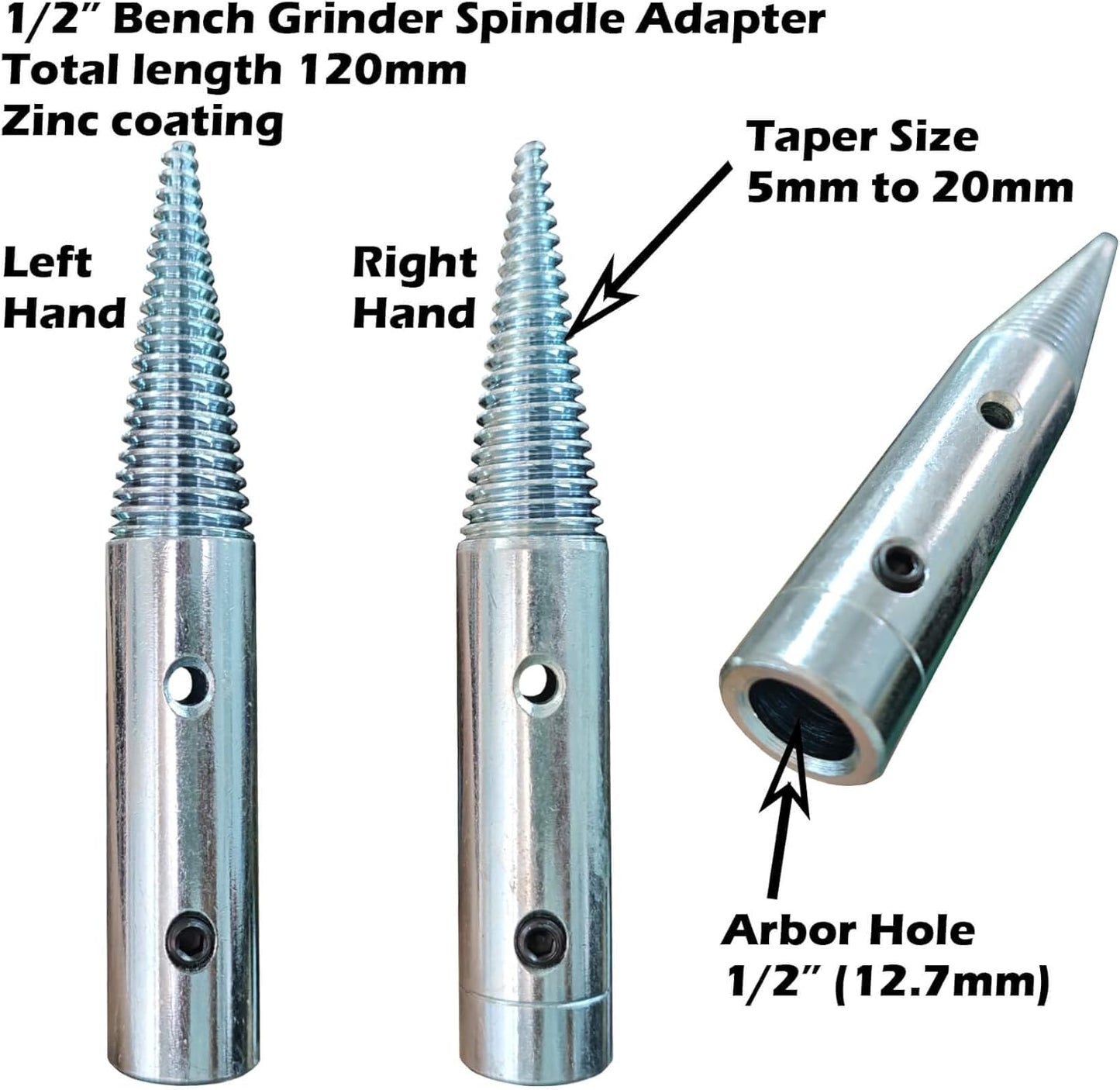Kit adaptador husillo 1/2pulg para amoladora 6pulg