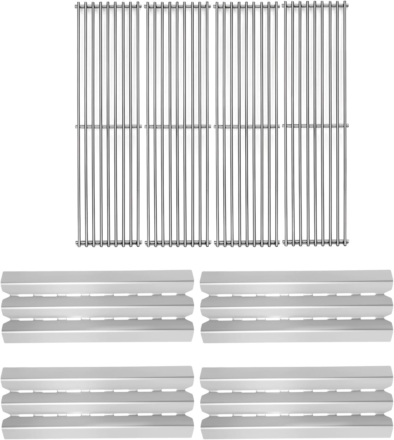 Placa calor acero inox 15 7/8 pulg rejillas 66024