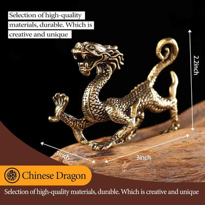 Figura dragón latón Feng Shui decoración jardín