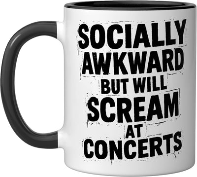 Taza cerámica para introvertidos negra/blanca