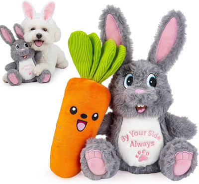 Juguetes suaves para perros con peluche conejo