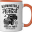 Taza Cerámica Estilo Clásico Coches Naranja/Blanco