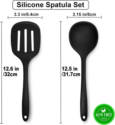 Espátula de silicona resistente al calor sin BPA 2 piezas para cocina