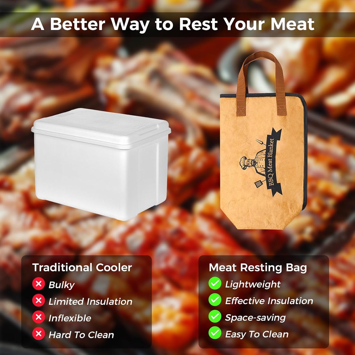 Bolsa plegable para barbacoa reutilizable con aislamiento