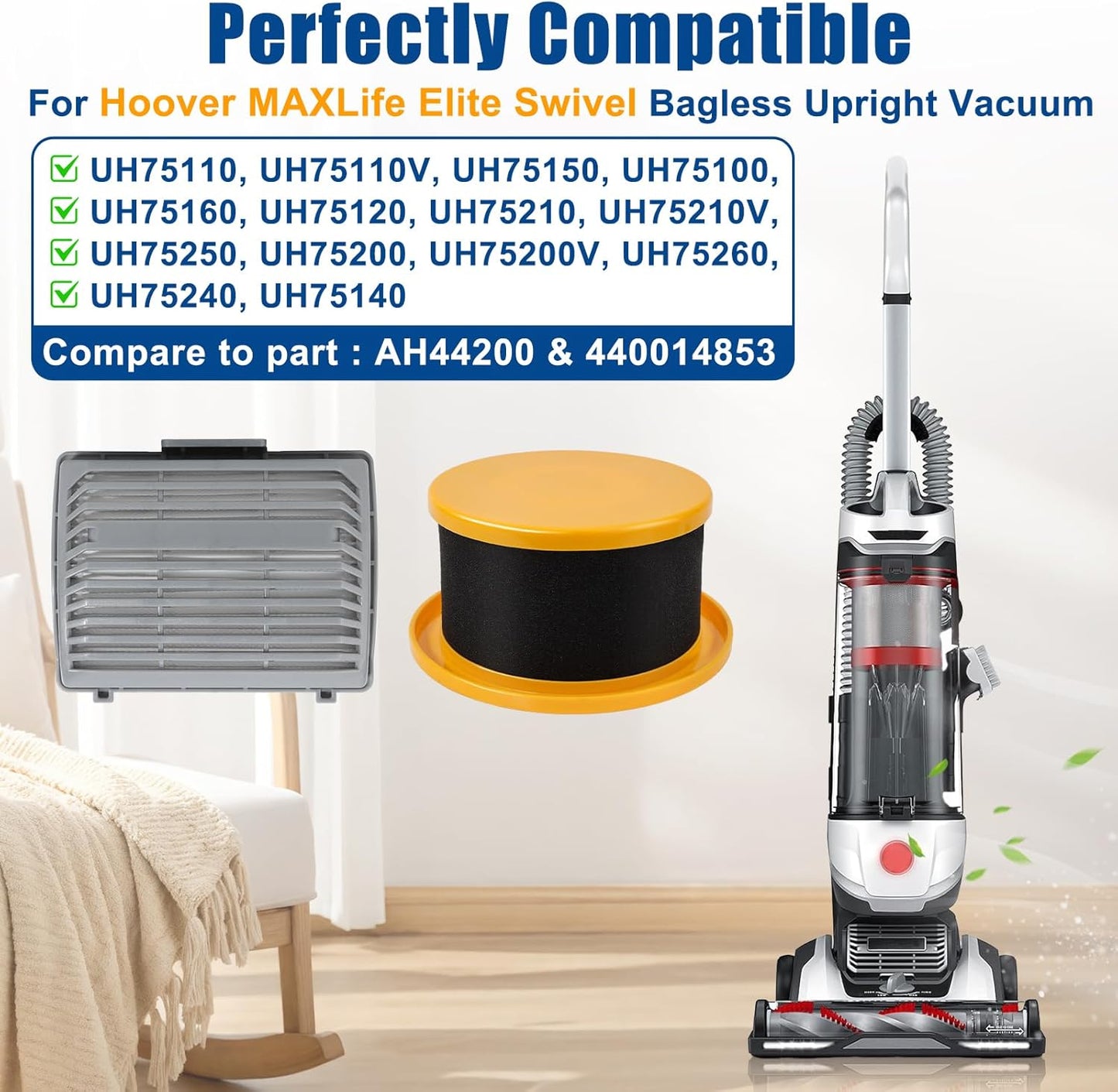 Filtro repuesto compat. Hoover MAXLife Elite UH75150