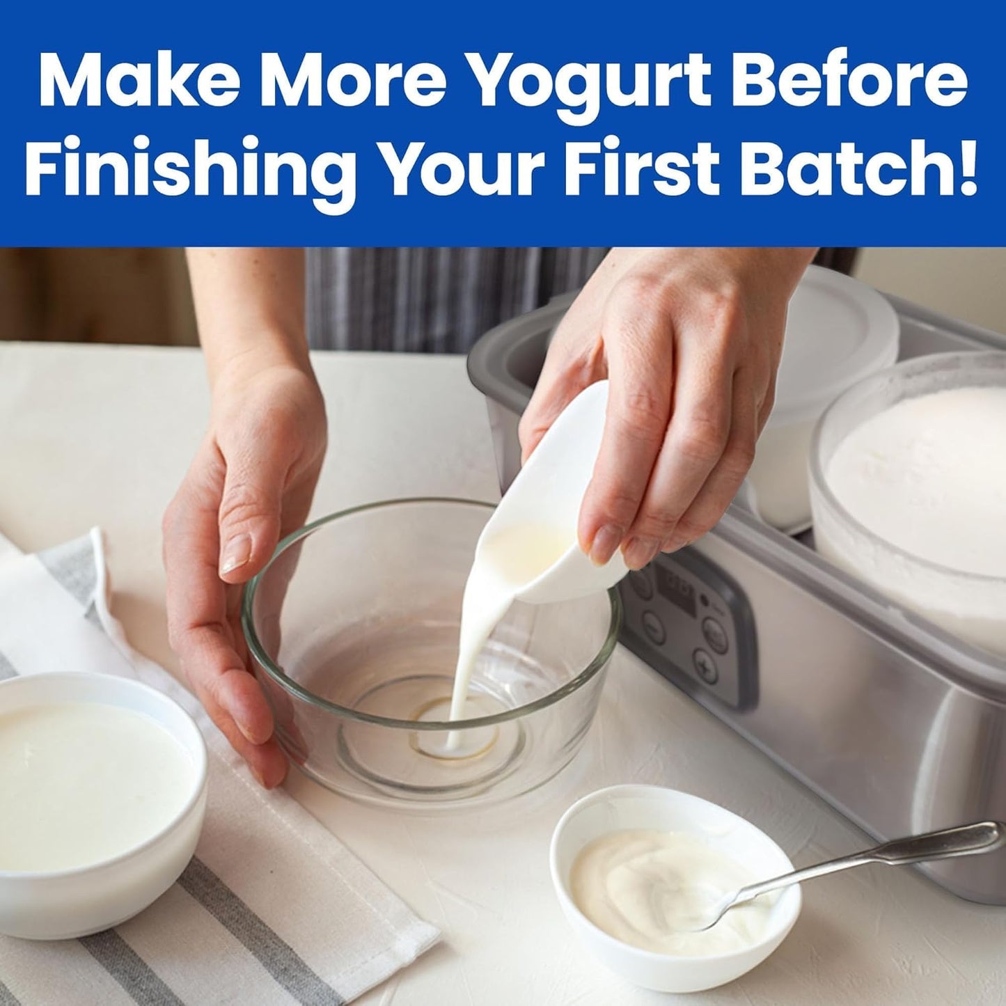 Fabricante de yogur probiótico con recipientes