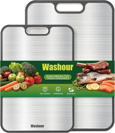 Tabla cortar titanio 2en1 grado alimenticio para carne y verduras