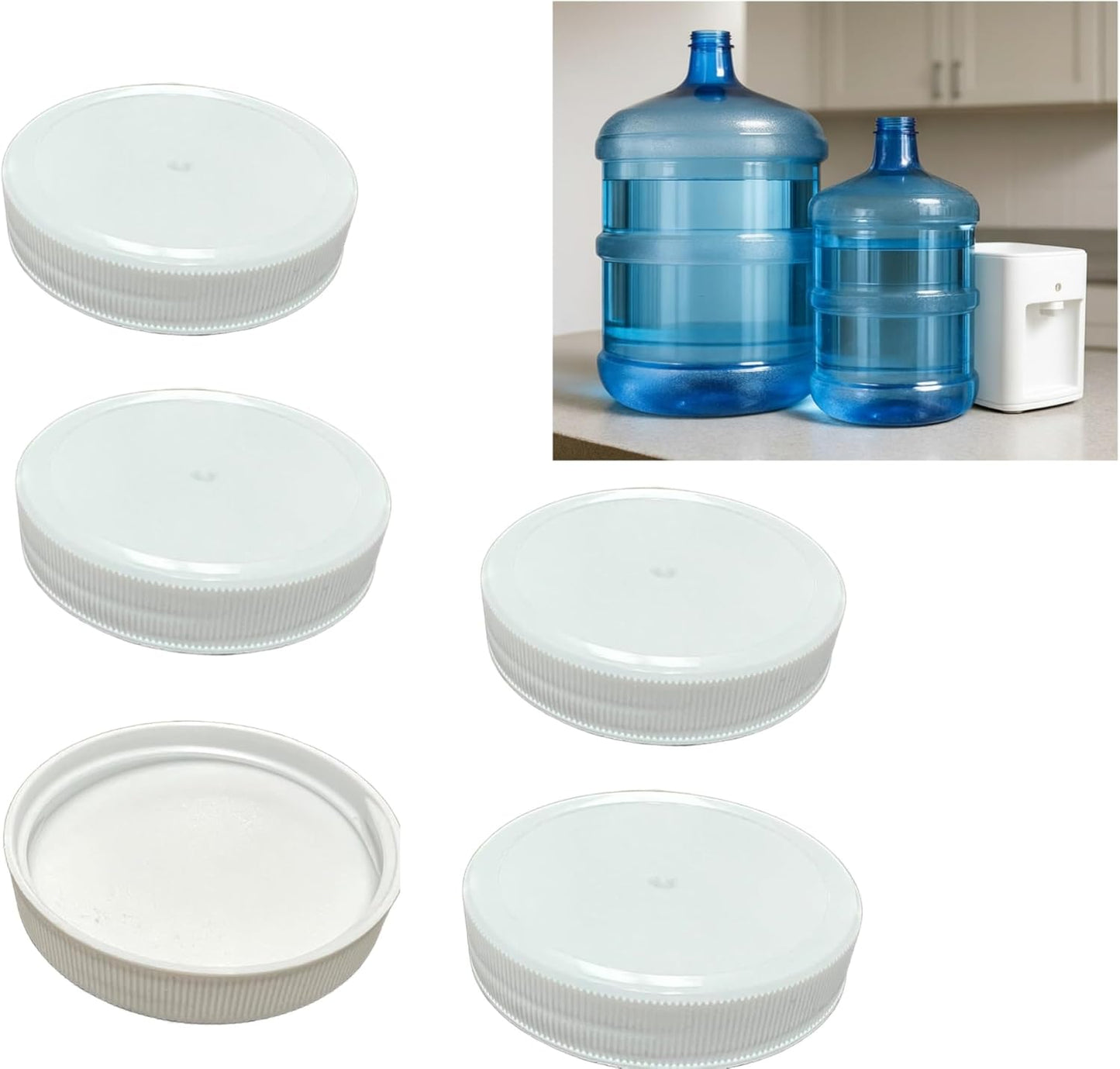 Tapas reutilizables para jarra 3-5gal comp American Maid set 5