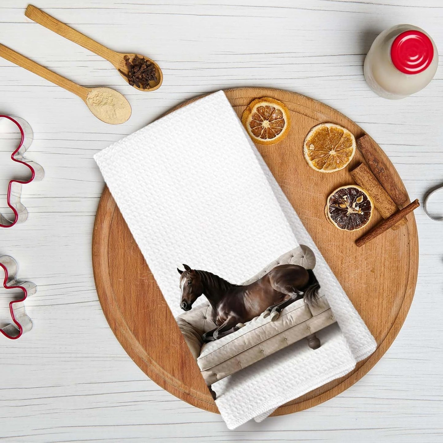 Toalla de cocina con caballo vintage para baño y cocina