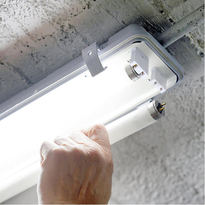 10 Pzas Soportes Lámpara T8/T12 para Tubos de Luz