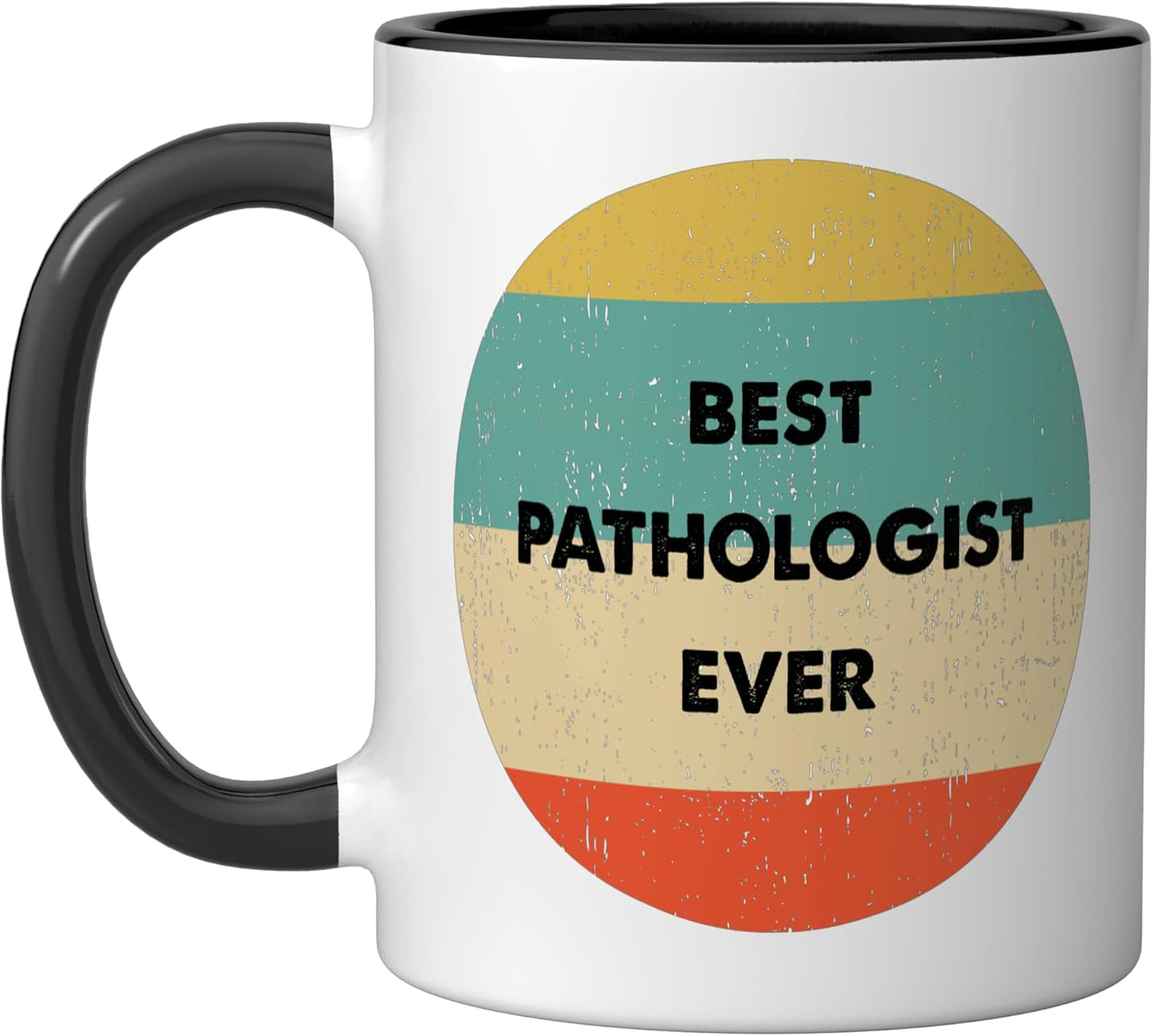 Taza cerámica para patólogo negra/blanca
