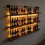 Estante de vino de 55 pulgadas con luces LED para bar de casa