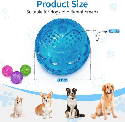 Pelotas chirriantes 3pulg para perros grandes resistentes flotantes