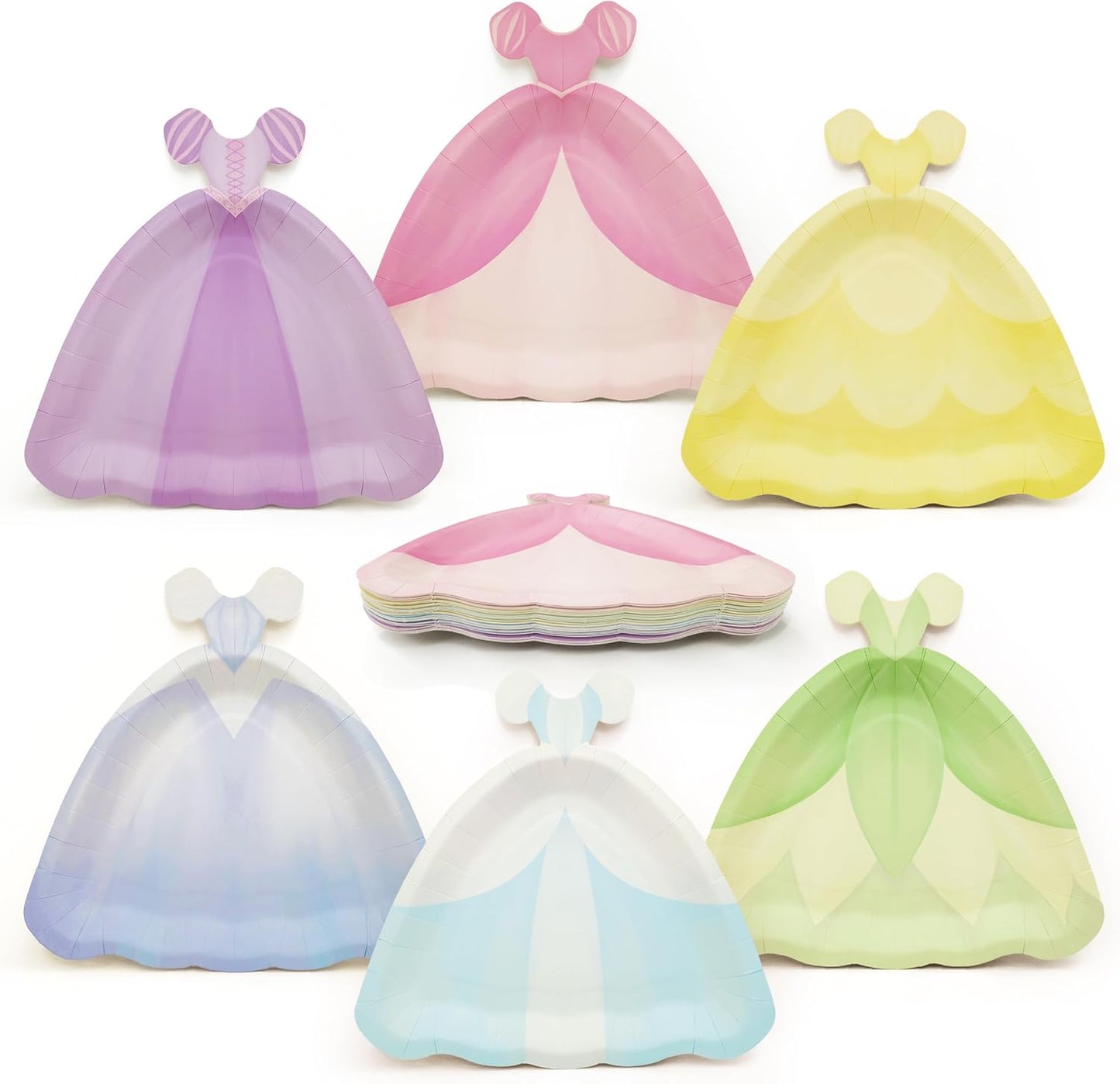 Platos de fiesta para princesas con tema real 48 piezas