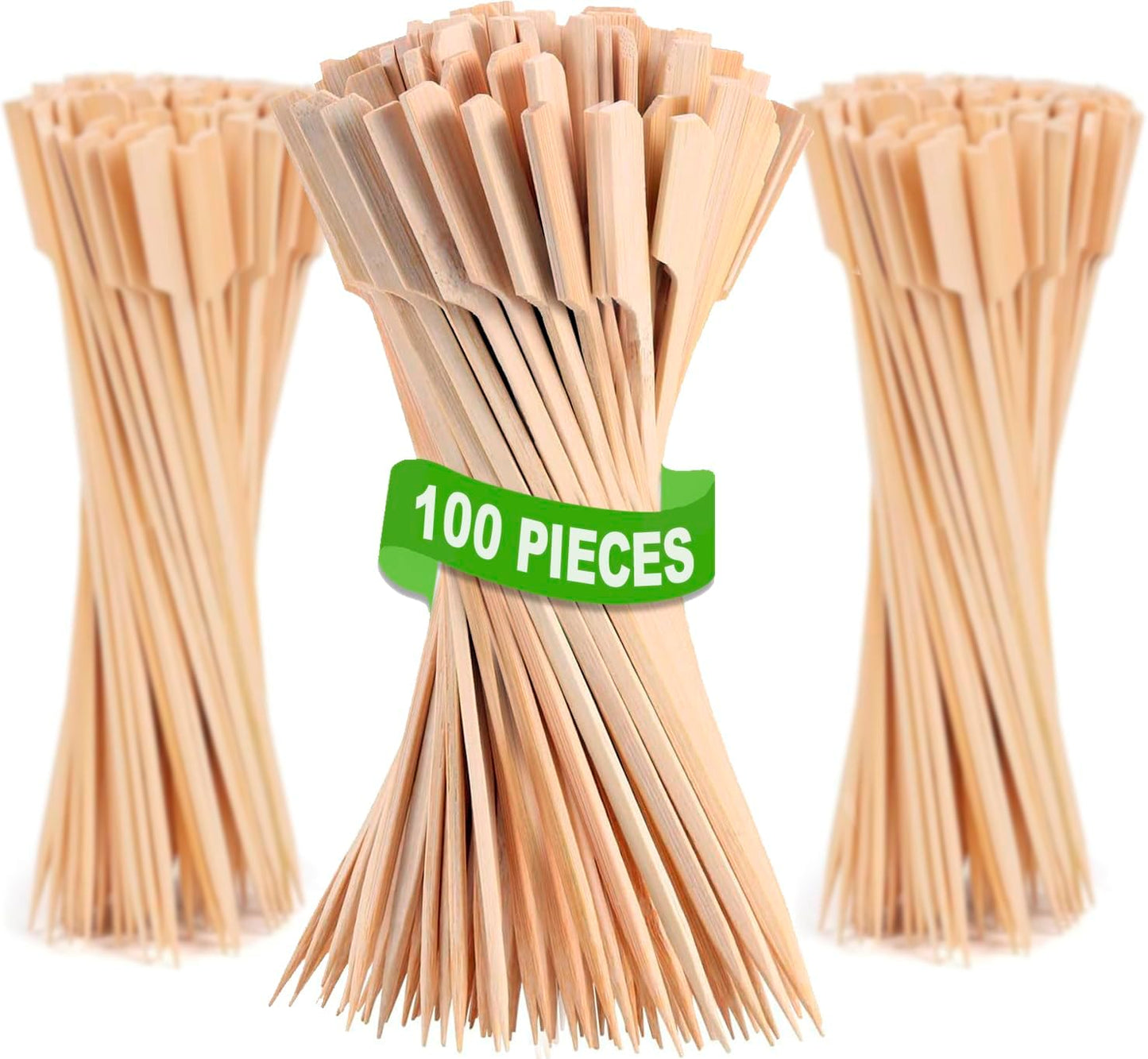 Brochetas bambú 10pulg 100pzas para asar pollo frutas