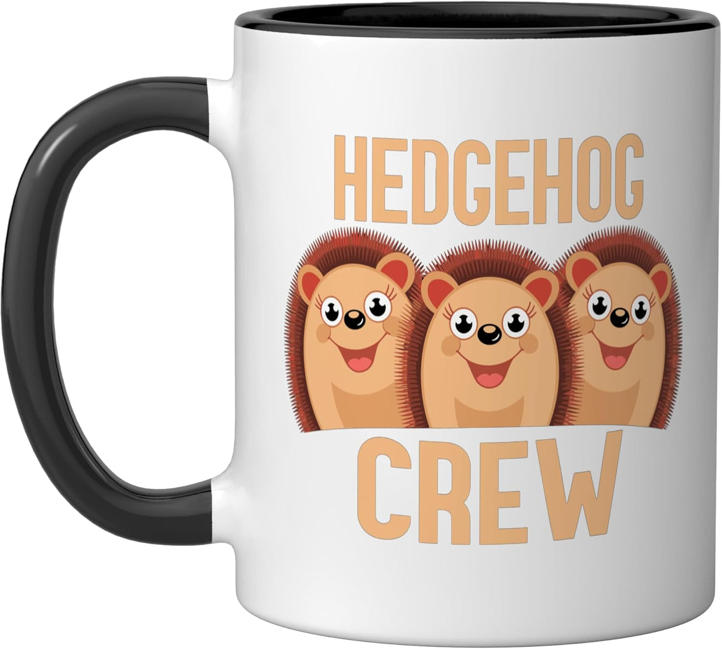 Taza cerámica para amantes de erizos, negro/blanco