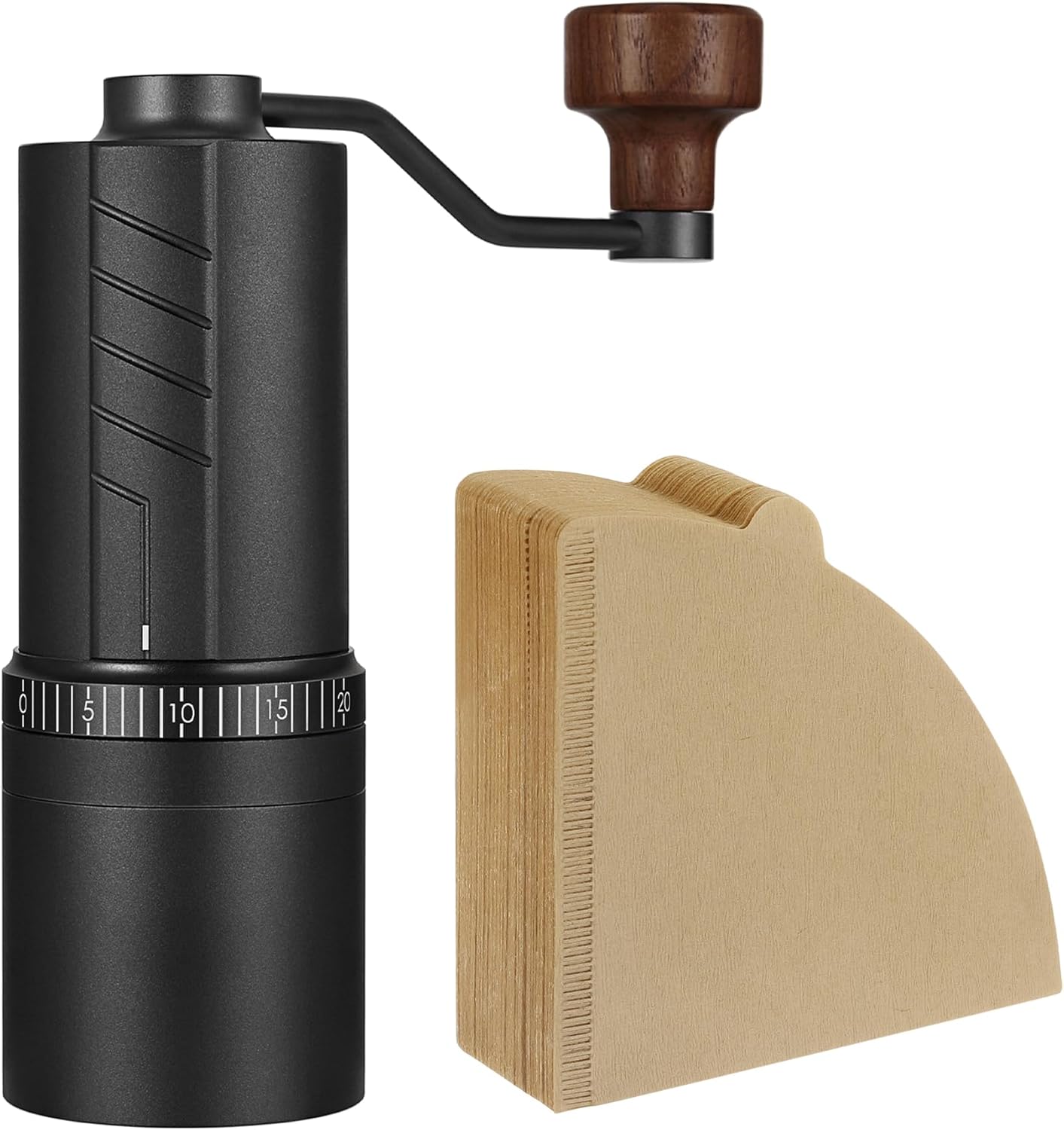 Molinillo Cafetera 20 Niveles y Filtros Papel 200uds Kit Cafés
