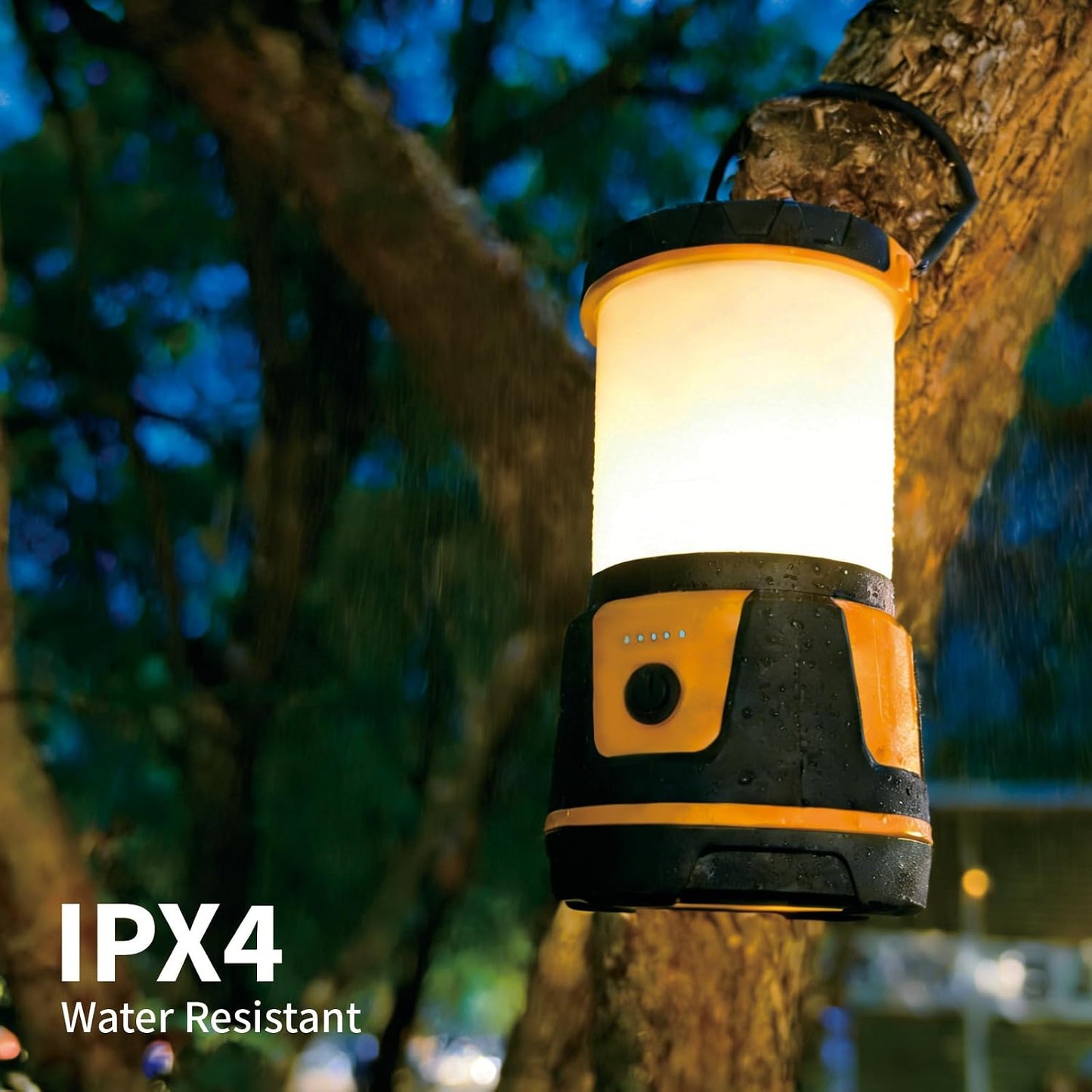 Linterna LED recargable 3000 lúmenes 5 modos IP54 naranja