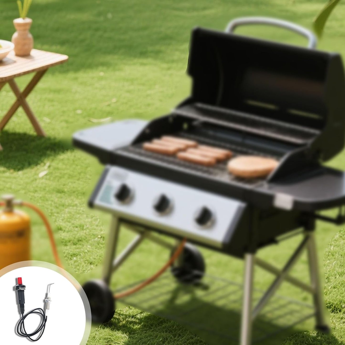 Encendedor piezo botón propano 2 pzas parrilla chimenea