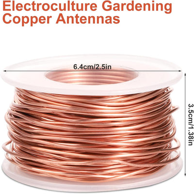 Antena jardinería alambre cobre 65ft estaca bobina 99.9% suave