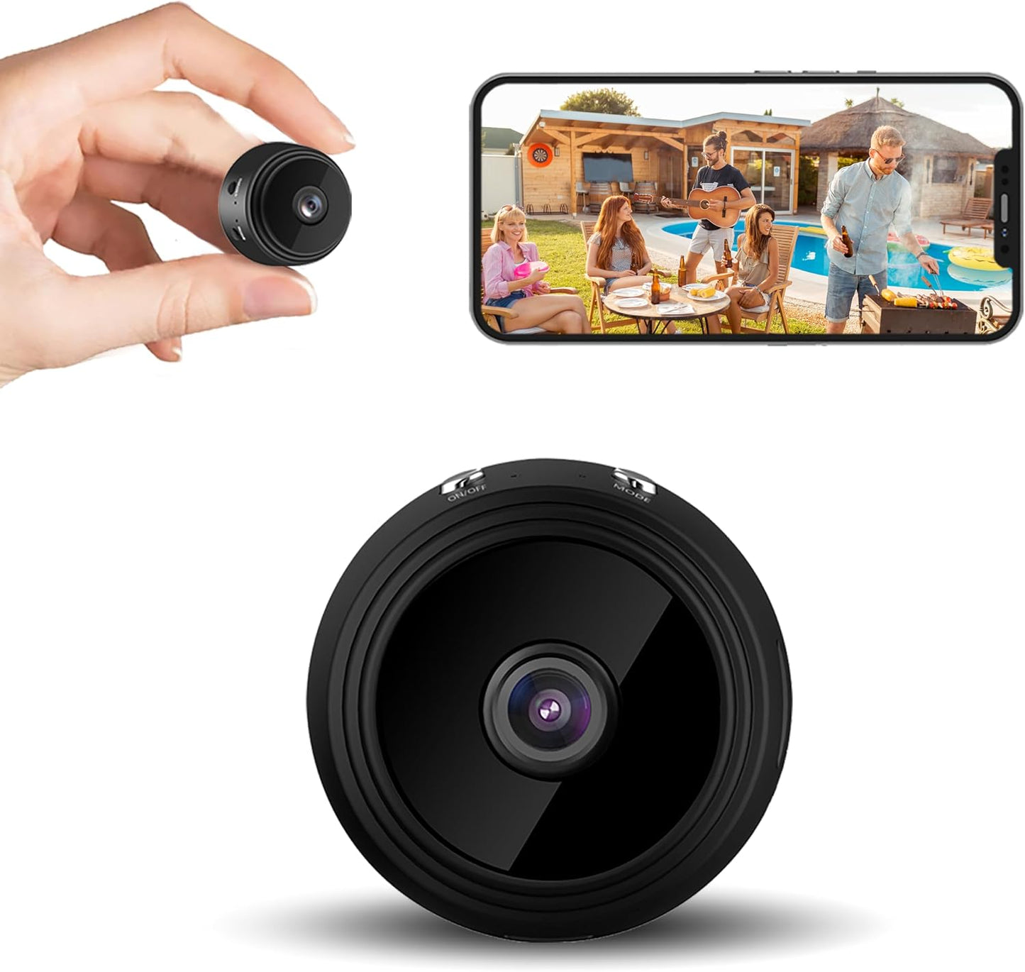 Cámara espía WiFi 1080P con detección movimiento